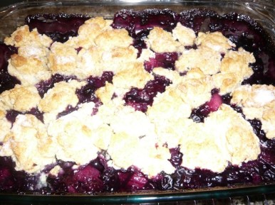 Blueberry Rhubarb Cobbler